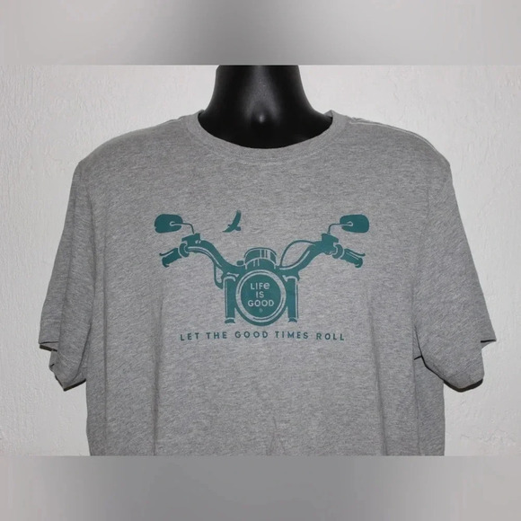 NWT Men’s Life is Good Solid Color Graphic Crusher Unisex T-Shirt Size Large - Picture 3 of 7